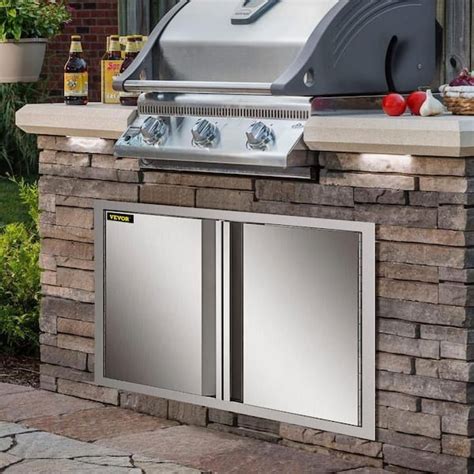 stainless steel bbq cabinet doors|outdoor kitchen stainless steel doors.